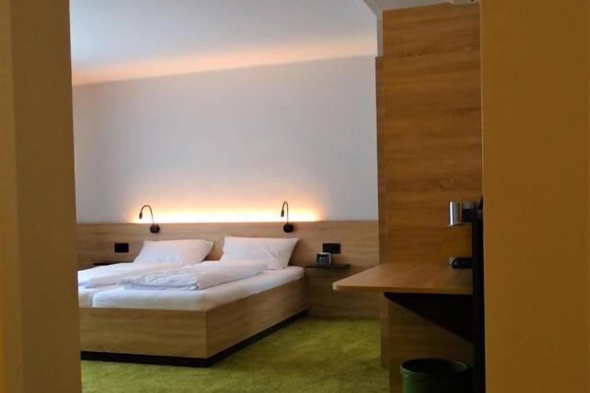 premium bedding, desk, blackout curtains, free wifi