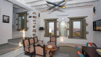 Villa, 2 Bedrooms, Sea View | Living area | Smart TV