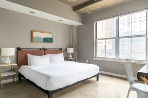 1 chambre, literie de qualité supérieure, couette en duvet d'oie