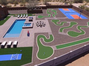 A heated pool