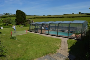 Indoor pool, a heated pool