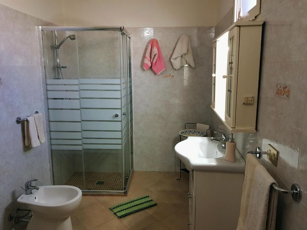 Dusche, Haartrockner, Bidet, Handtücher