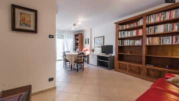 TV, books, music library