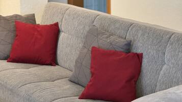 TV, foosball, stereo