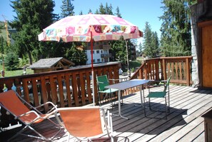 Outdoor dining - COURCHEVEL 1850, 4-room apartment for 7 people 150 m from the slopes (Courchevel)