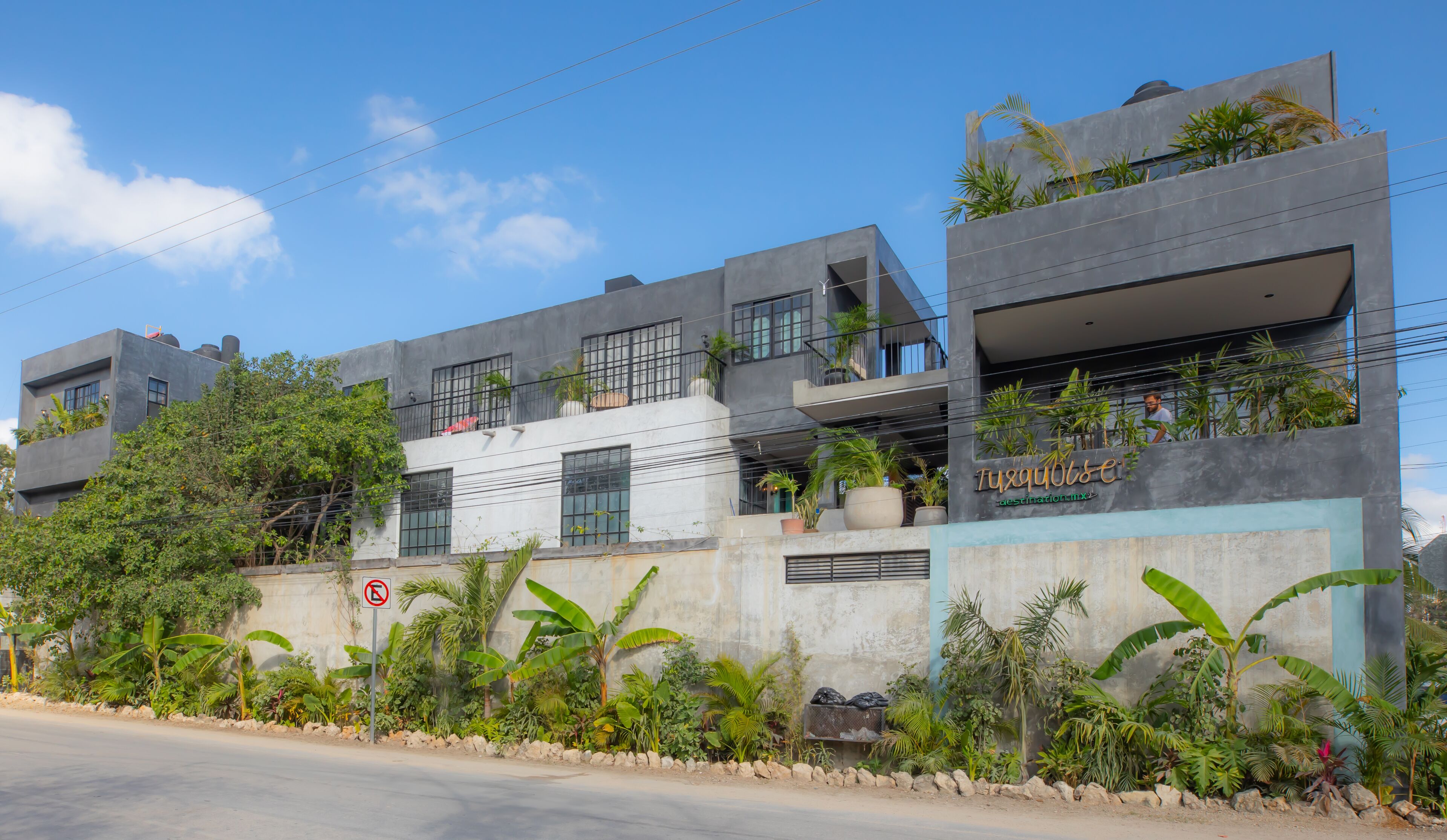 Voorkant van accommodatie