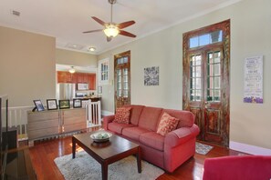 TV, DVD player, stereo