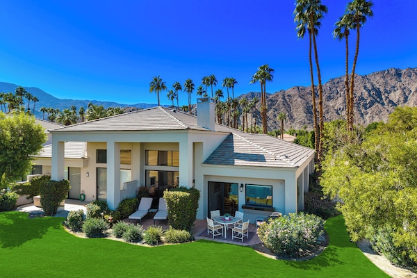 Mountain vistas while watching the action of the fairway your front row seat