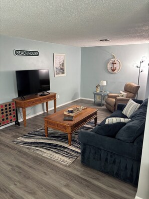 Smart TV, DVD player, books