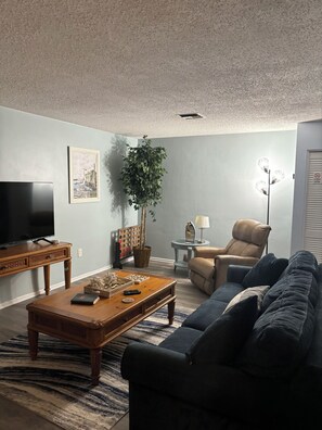 Smart TV, DVD player, books