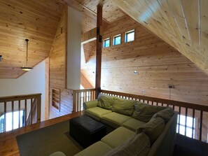 Smart TV, caminetto, lettore DVD, tavolo da ping pong