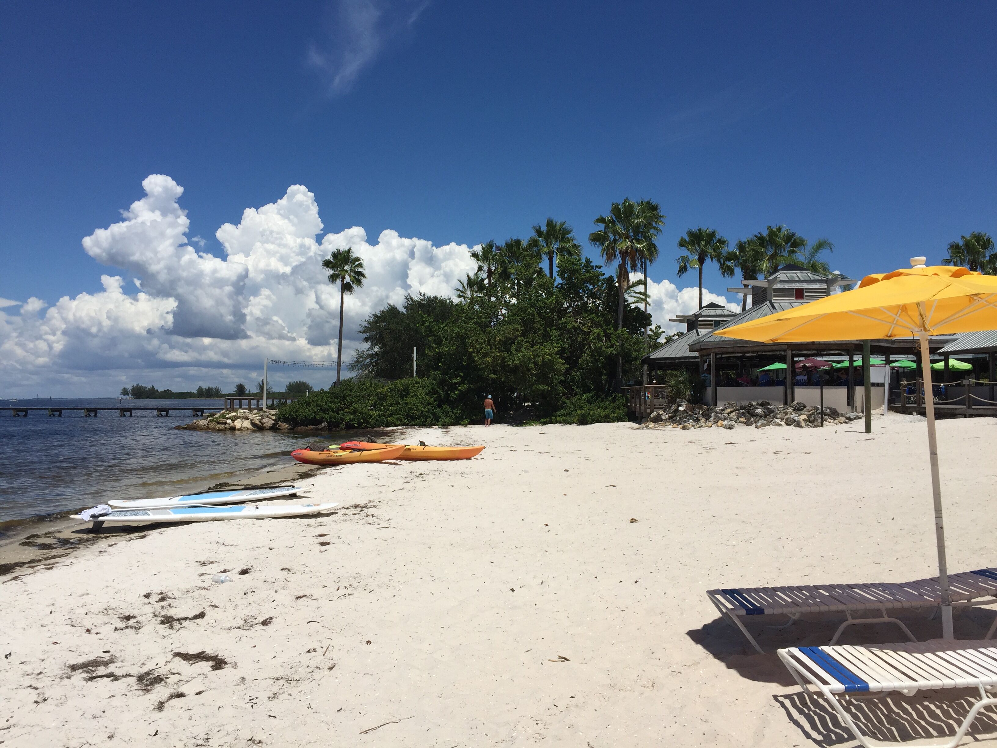 Playa en los alrededores y camastros 