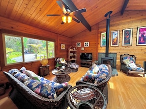 Télévision, cheminée