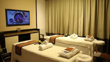 Couples treatment room(s), sauna, hot tub, body treatments, aromatherapy