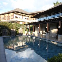 Outdoor pool, open 7 AM to 7 PM, pool umbrellas, pool loungers