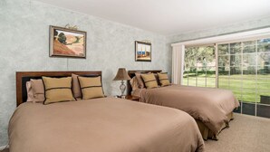 A hotel room with two beds, a large window, and artwork on the walls. - 2 BR Condo with 2 Fishing Badges! 24 Mi. to Aspen (Carbondale)