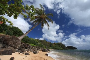 Sun-loungers, beach towels