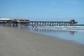 On the beach, sun-loungers, beach towels - Ocean front Condo with private beach access. (Cocoa Beach)