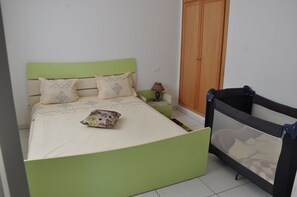 1 bedroom, iron/ironing board, travel crib, free WiFi