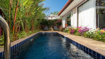 Presidentiële villa, 2 slaapkamers, uitzicht op zwembad | Privézwembad