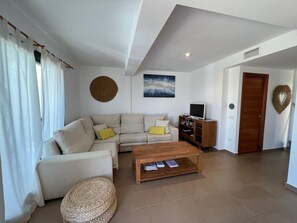 Smart TV, DVD player, books