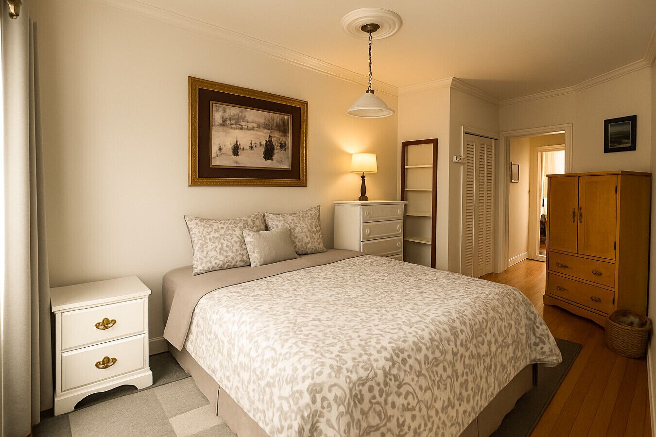 1 habitación, tabla de planchar con plancha, wifi y ropa de cama 