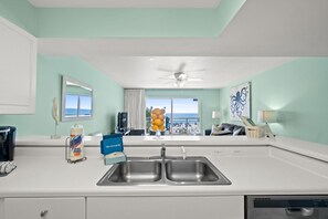 Interior - Beach Service! Beach Front! Sandy Shores 208 - Beachfront Bliss with Free Activities & Pool (Fort Walton Beach)