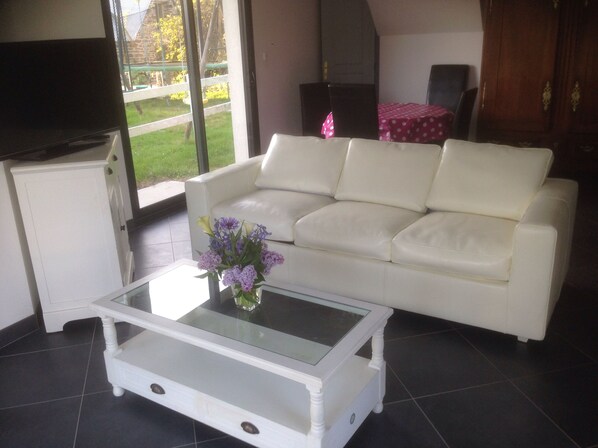 TV, foosball, table tennis, books