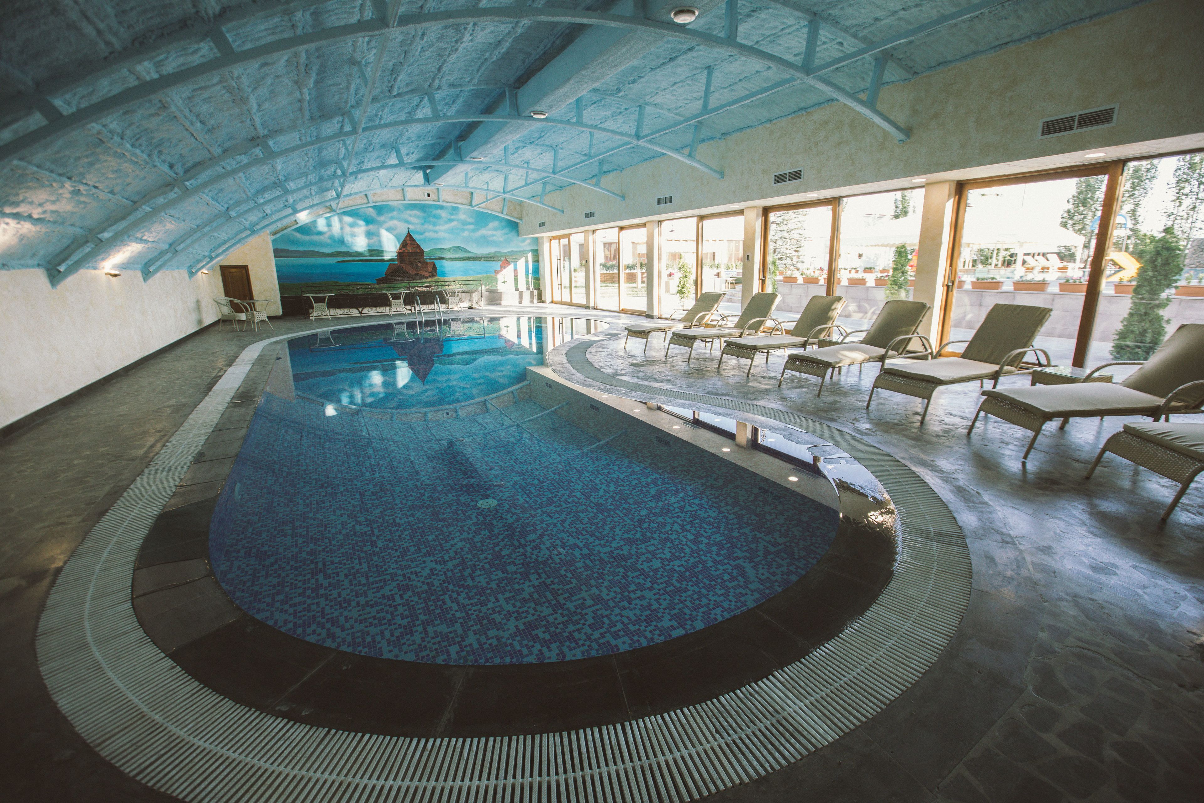 Indoor pool, seasonal outdoor pool