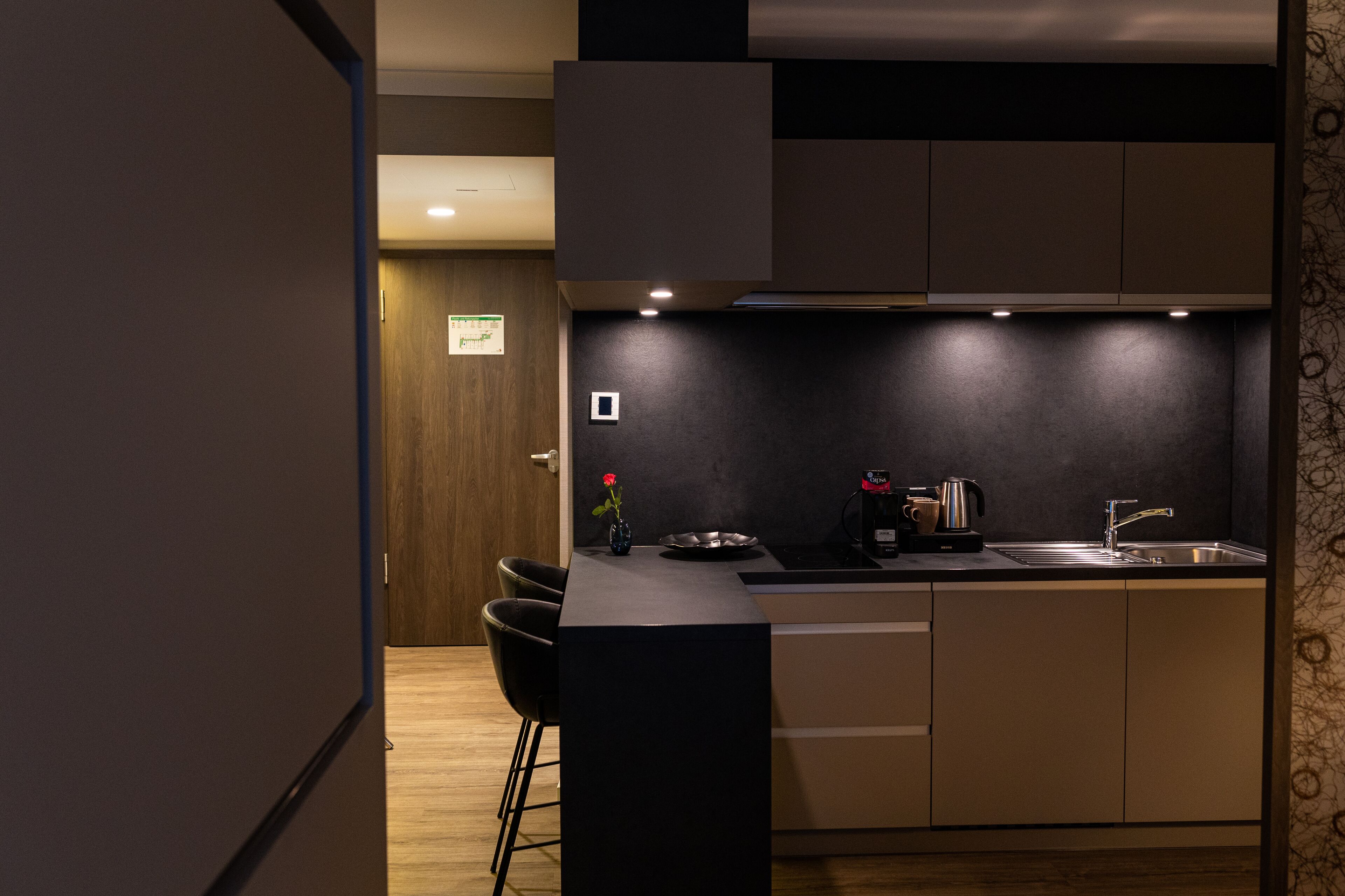 comfort studio, 1 bedroom, non smoking, annex building (boardinghouse) | private kitchen | stovetop, coffee/tea maker, electric kettle, mixer