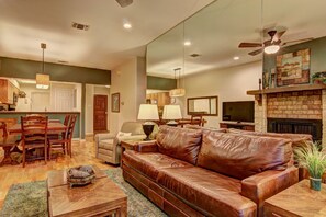 Condo, 3 Bedrooms | Living area | TV - River Remedy CWC110 by RedAwning (New Braunfels)