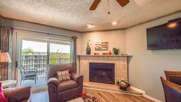 Condo, 2 Bedrooms | Living room | Fireplace