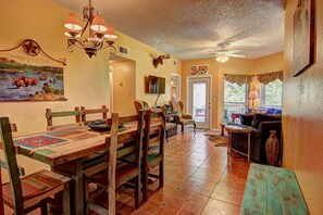 Condo, 2 Bedrooms | Living room | TV - Comal Corral IC110 by RedAwning (New Braunfels)