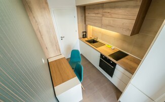 Standard-íbúð - 2 svefnherbergi - svalir | Einkaeldhús | Espressókaffivél, ísskápur, bakarofn, eldavélarhellur