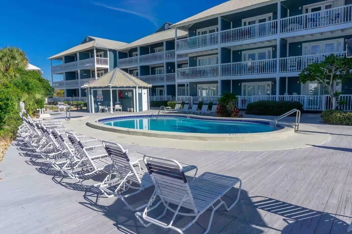 A heated pool