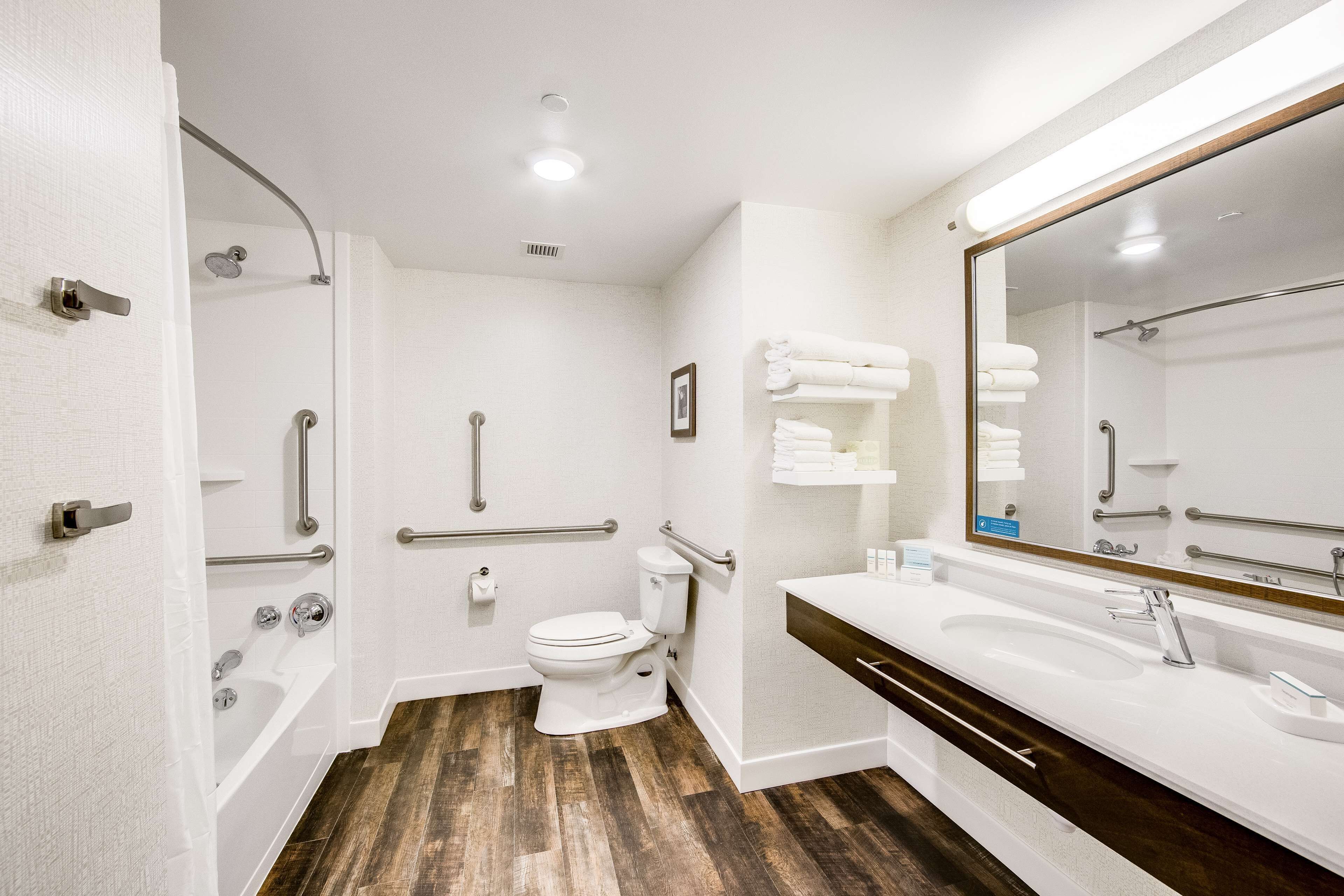 free toiletries, hair dryer, towels