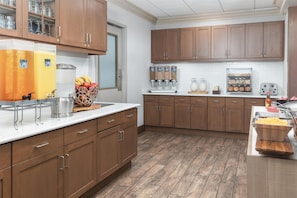 Free daily self-serve breakfast