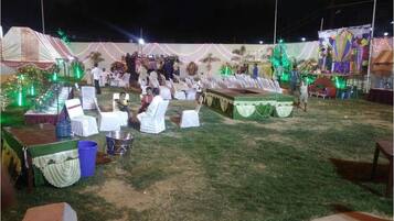 Outdoor wedding area