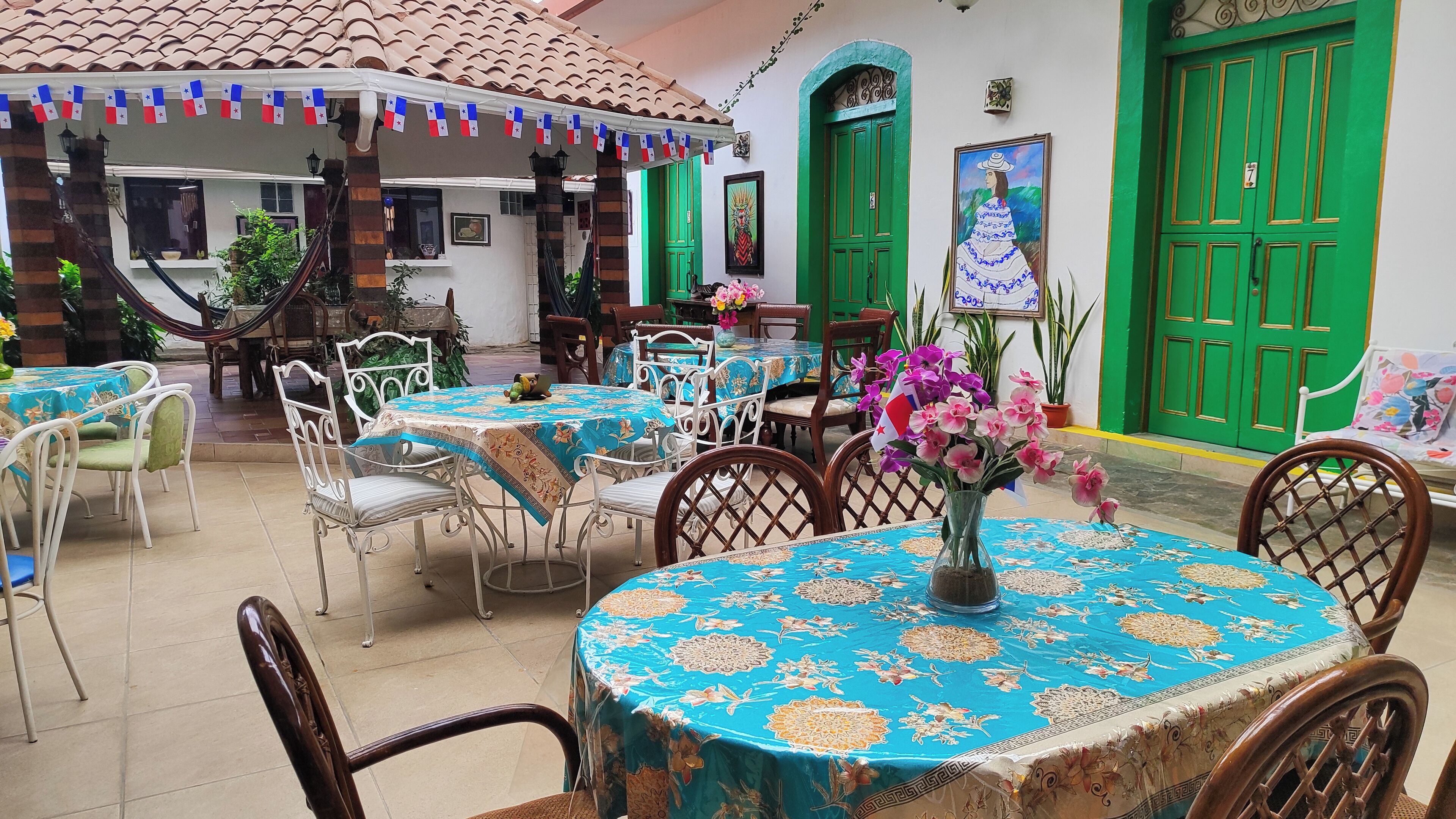 Family Quadruple Room, Multiple Beds, Private Bathroom, Courtyard Area (Room #5)