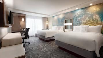 Room, 2 Queen Beds, Non Smoking | Desk, laptop workspace, iron/ironing board, free cribs/infant beds