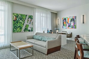 Suite, 1 Bedroom, City View | Living room