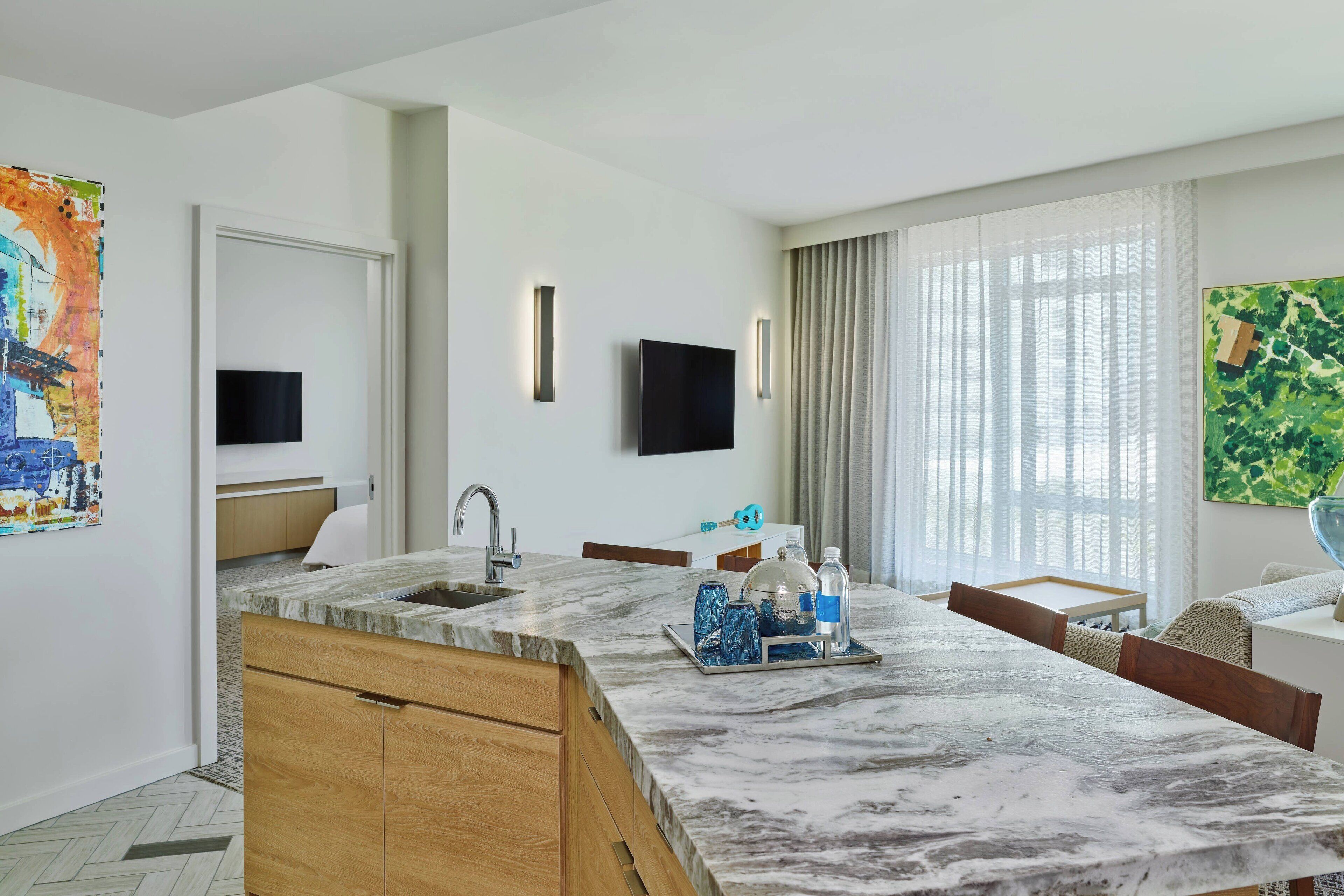 suite, 1 bedroom, city view | premium bedding, pillow-top beds, minibar, in-room safe