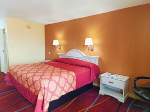 Desk, free WiFi, bed sheets