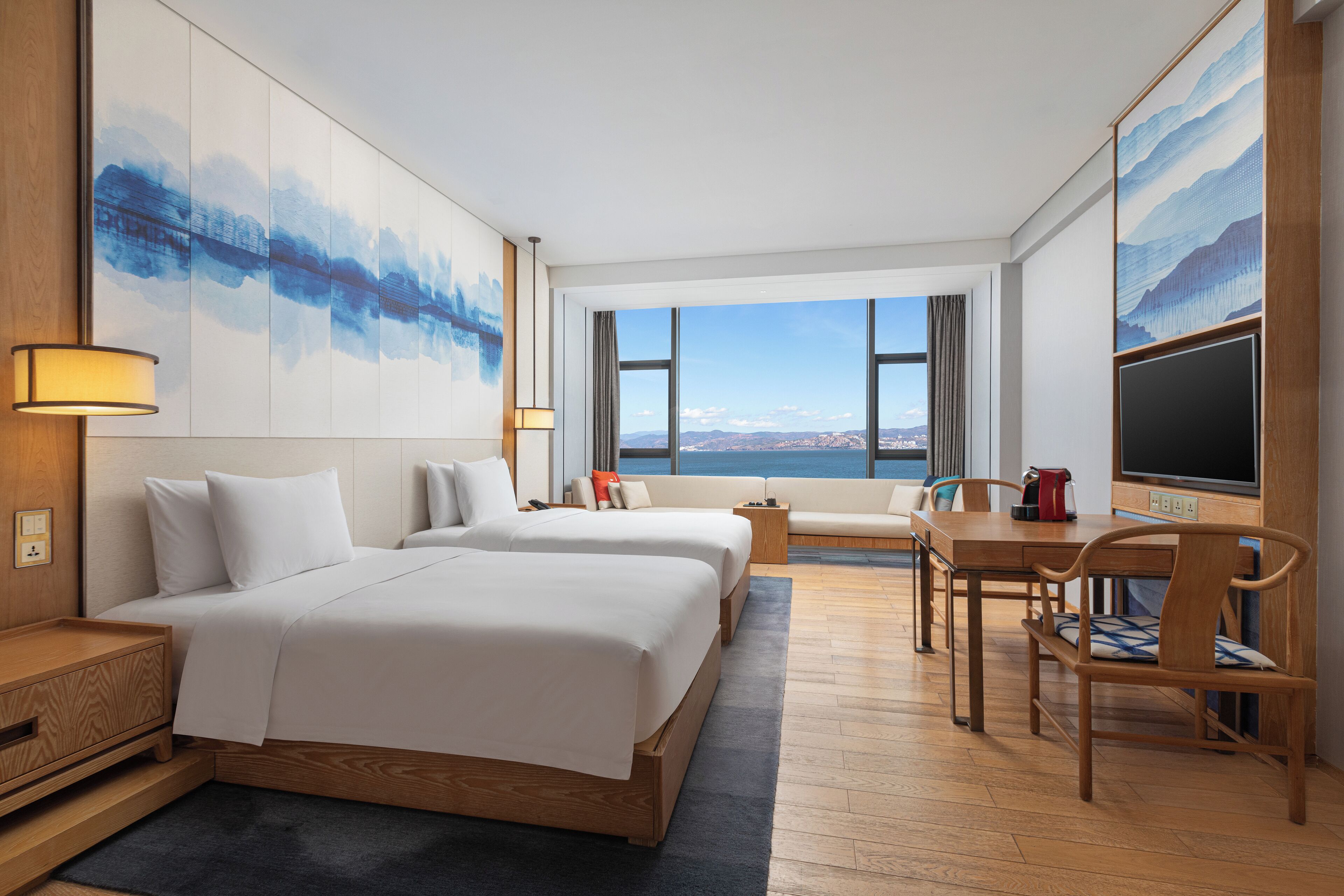 Chambre Standard, 2 lits doubles (180 Degree Erhai View)