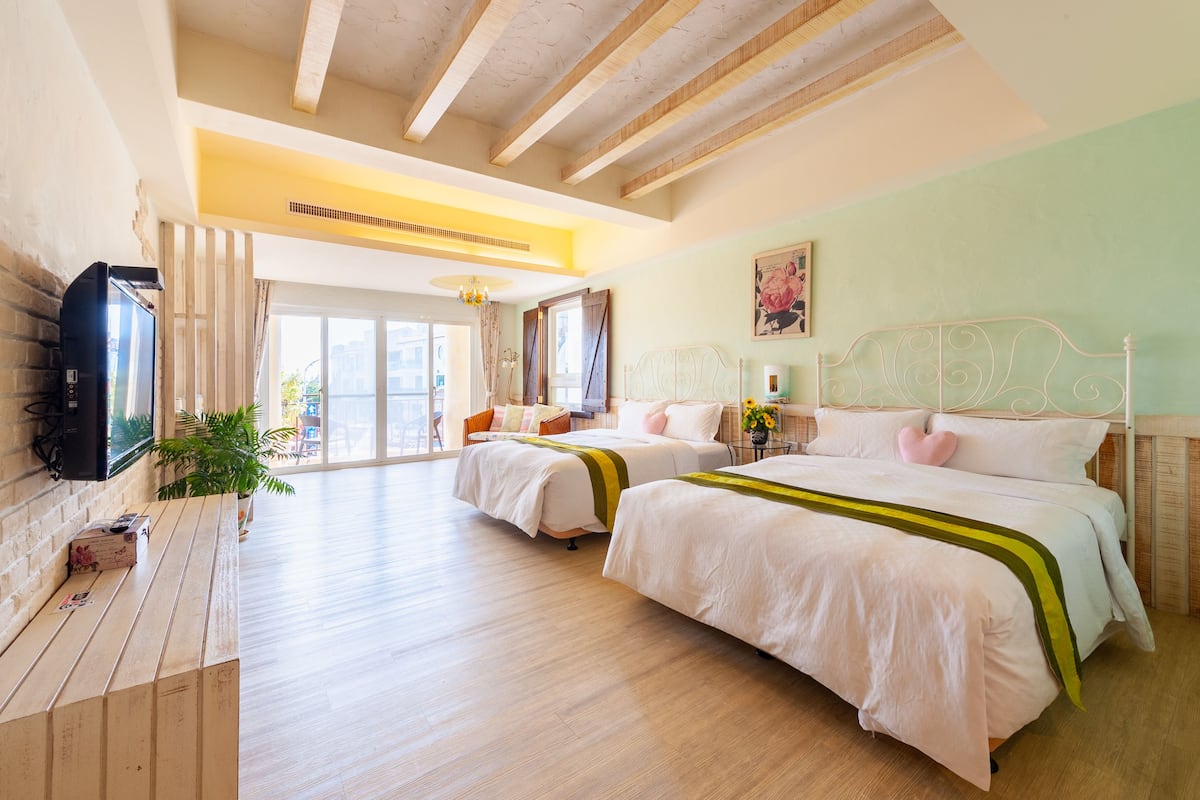 Quadruple Room, Terrace, City View | Blackout drapes, free WiFi, bed sheets