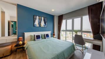 Apartemen Deluks | 1 kamar tidur, meja kerja, dan Wi-Fi gratis