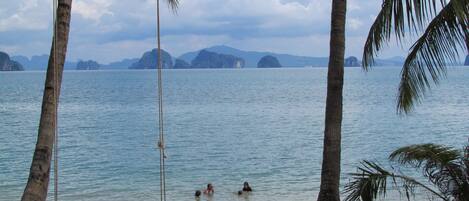 On the beach, beach massages