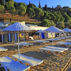 Private beach, sun-loungers, beach umbrellas, 2 beach bars