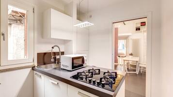 Luxury Apartment, 2 Bedrooms, 2 Bathrooms | Private kitchen | Coffee/tea maker, fridge, microwave, stovetop