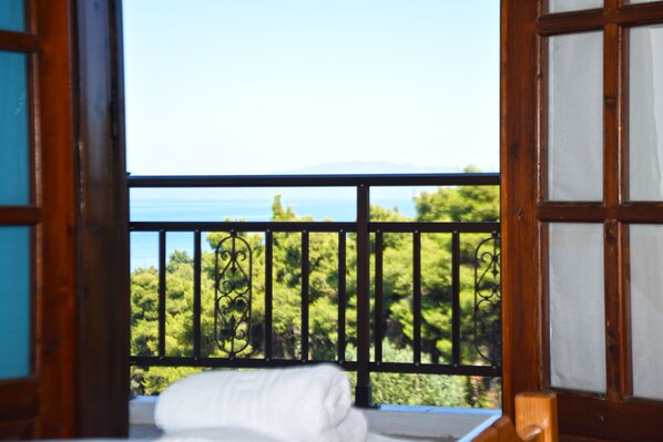 Standard Apartment, 2 Bedrooms, Sea View | View from room - Seaview Studios (Kassandra)